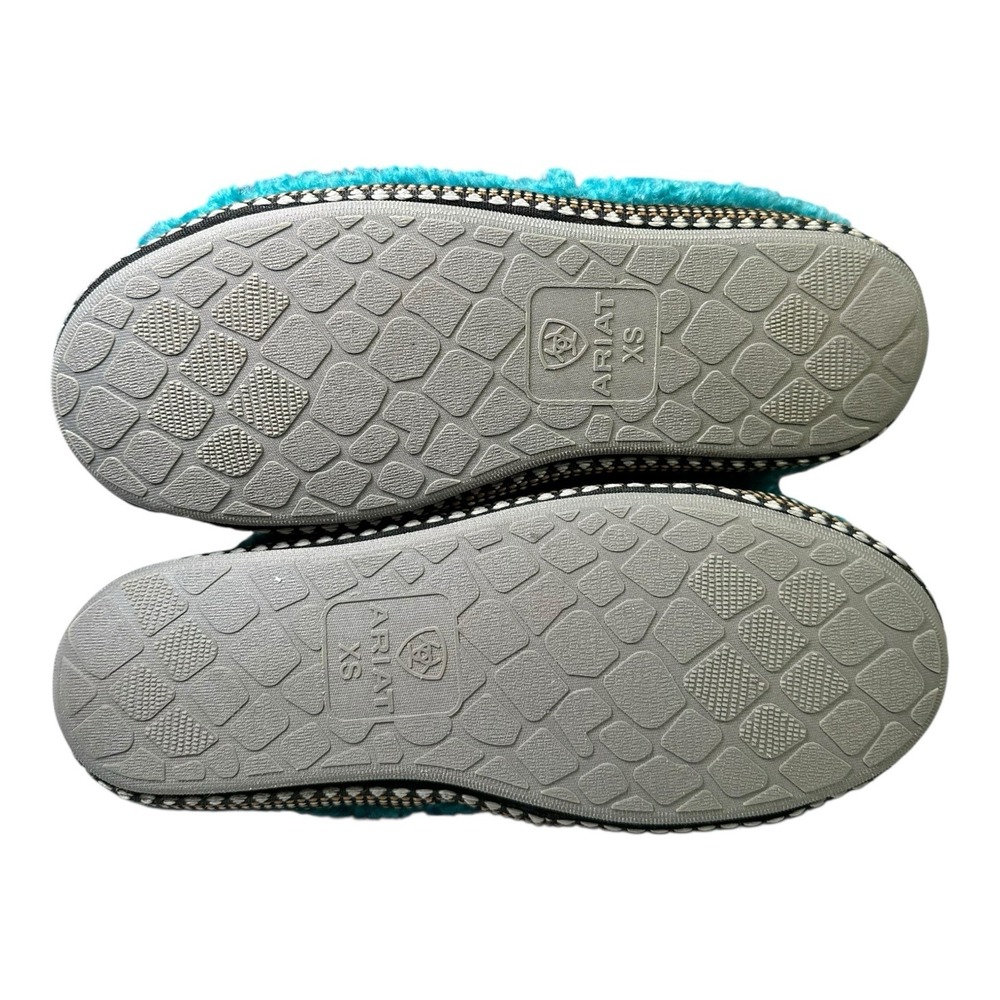 Ariat Snuggle slipper Turquoise casual loungewear slip ons womens XS (5-6) - Picture 9 of 11